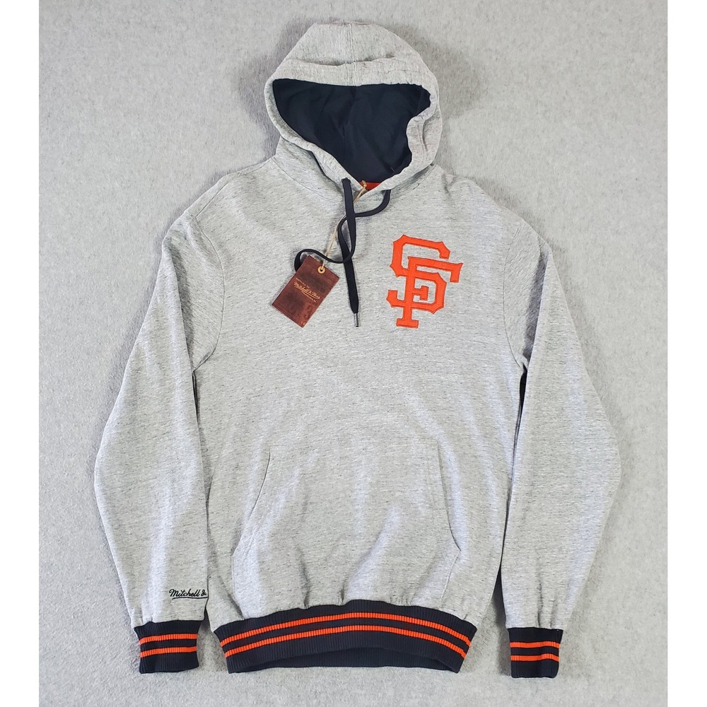 Mitchell & Ness San Francisco Giants Cooperstown Hoodie Grey Mens Small MLB